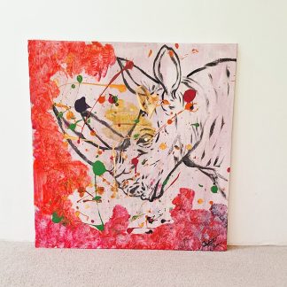 Schilderij Neushoorn